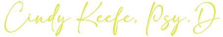 Signature of Dr. Cindy Keefe, licensed psychologist